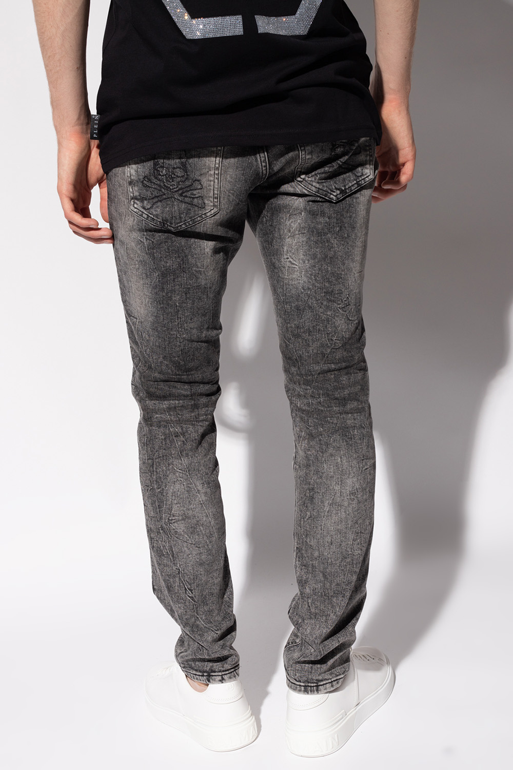 IetpShops Bahrain - Jeans with worn effect Philipp Plein - Calça